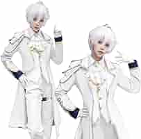 Lサイズ　コスプレ一式セット　ウィッグ　アクセサリー Amazon.co.jp: ウィッグ追加可 ブルロクBlue Lock 凪誠士郎 天使